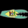 Shore Redneck Delaware Flag Crab Claw Decal