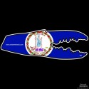 Shore Redneck Virginia Flag Crab Claw Decal