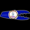 Shore Redneck Virginia Flag Crab Claw Decal