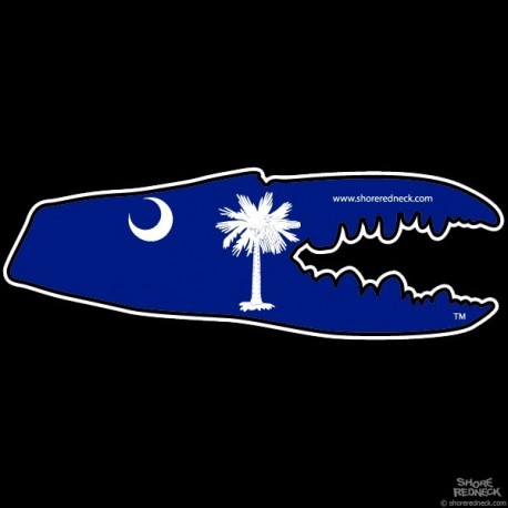 Shore Redneck South Carolina Flag Crab Claw Decal