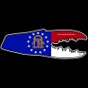 Shore Redneck Georgia Flag Crab Claw Decal