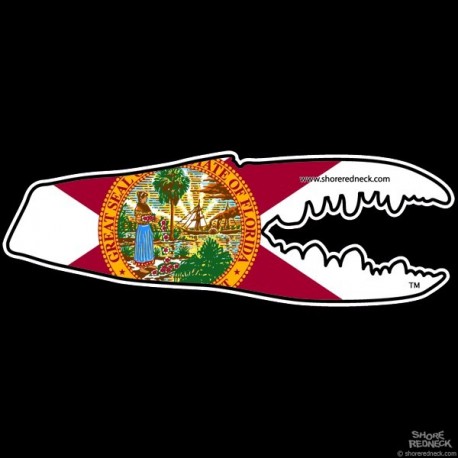 Shore Redneck Florida Flag Crab Claw Decal