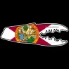 Shore Redneck Florida Flag Crab Claw Decal