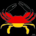 Shore Redneck German Flag Crab Decal