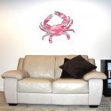 Shore Redneck Pink Camo Crab Wall  Decal