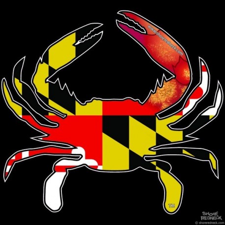 Shore Redneck MD Steamed Hybrid Crab Decal