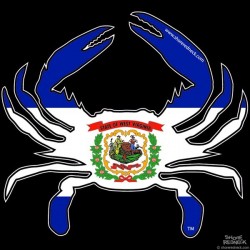 Shore Redneck West Virginia Crab Decal