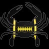 Shore Redneck  Football Black/White/Gold Crab Decal