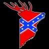 Shore Redneck Dixie Flag Sika Stag Profile Decal