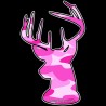  Shore Redneck Pink Camo Buck Decal