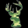  Shore Redneck Green Camo Buck Decal