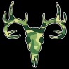 Shore Redneck Hunter Camo Buck Skull Decal