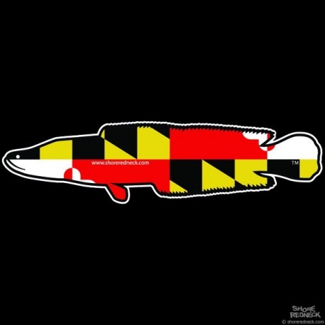 Shore Redneck Maryland Flag Shore Snakehead Decal