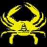 Shore Redneck Gadsden Flag Crab Decal