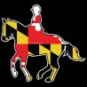 Shore Redneck Maryland Flag Dressage Horse 1 Decal