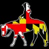 Shore Redneck MD Flag Western Pleasure Horse Decal