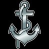 Shore Redneck Metal Look Anchor Decal