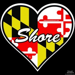 Shore Redneck MD Shore Heart Decal