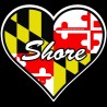 Shore Redneck MD Shore Heart Decal