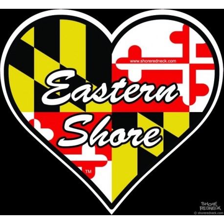 Shore Redneck MD Eastern Shore Heart Decal