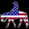 Shore Redneck USA Flag Western Pleasure Horse Decal