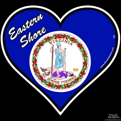 Shore Redneck Eastern Shore VA Heart Decal