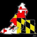 Shore Redneck Maryland Flag Barrel Racer Decal