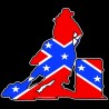 Shore Redneck Dixie Flag Barrel Racer Decal