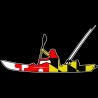 Shore Redneck MD Flag Kayak Fisherman Decal