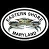 Shore Redneck Eastern Shore Live Crab Oval Decal