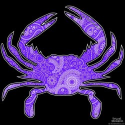 Shore Redneck Purple Paisley  Crab Decal