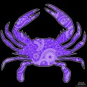 Shore Redneck Purple Paisley  Crab Decal