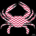 Shore Redneck Coral Chevron Crab Decal