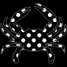 Shore Redneck Black and White Polka Dot Crab Decal