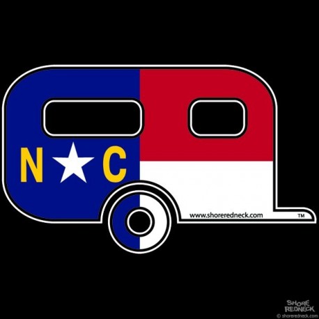 Shore Redneck North Carolina Camper Decal