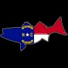 Shore Redneck North Carolina Striper Pig Decal