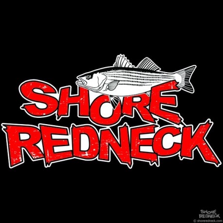 Shore Redneck Striper 2 on Top Red Decal