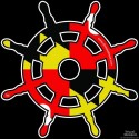 Shore Redneck Maryland Ships Wheel Decal