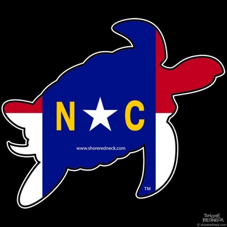 Shore Redneck North Carolina Turtle Decal