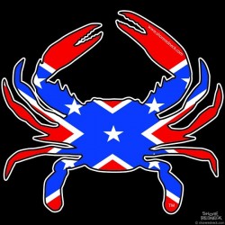 Shore Redneck Dixie Crab Decal