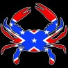 Shore Redneck Dixie Crab Decal