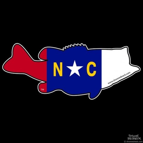 Shore Redneck North Carolina Largemouth Decal