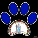 Shore Redneck VA Dog Paw Print Decal