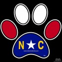 Shore Redneck NC Dog Paw Print Decal