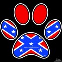 Shore Redneck Dixie Dog Paw Print Decal