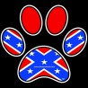 Shore Redneck Dixie Dog Paw Print Decal