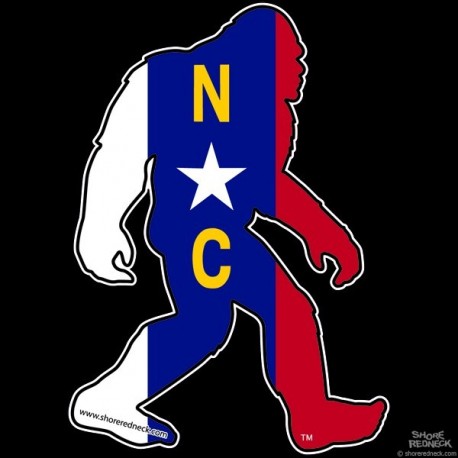 Shore Redneck North Carolina Sasquatch Decal