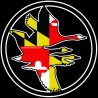 Shore Redneck Maryland Flock of Geese Emblem Decal