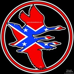 Shore Redneck Dixie Flock of Geese Emblem Decal