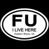 Shore Redneck FU ESVA Oval Decal